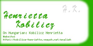 henrietta kobilicz business card